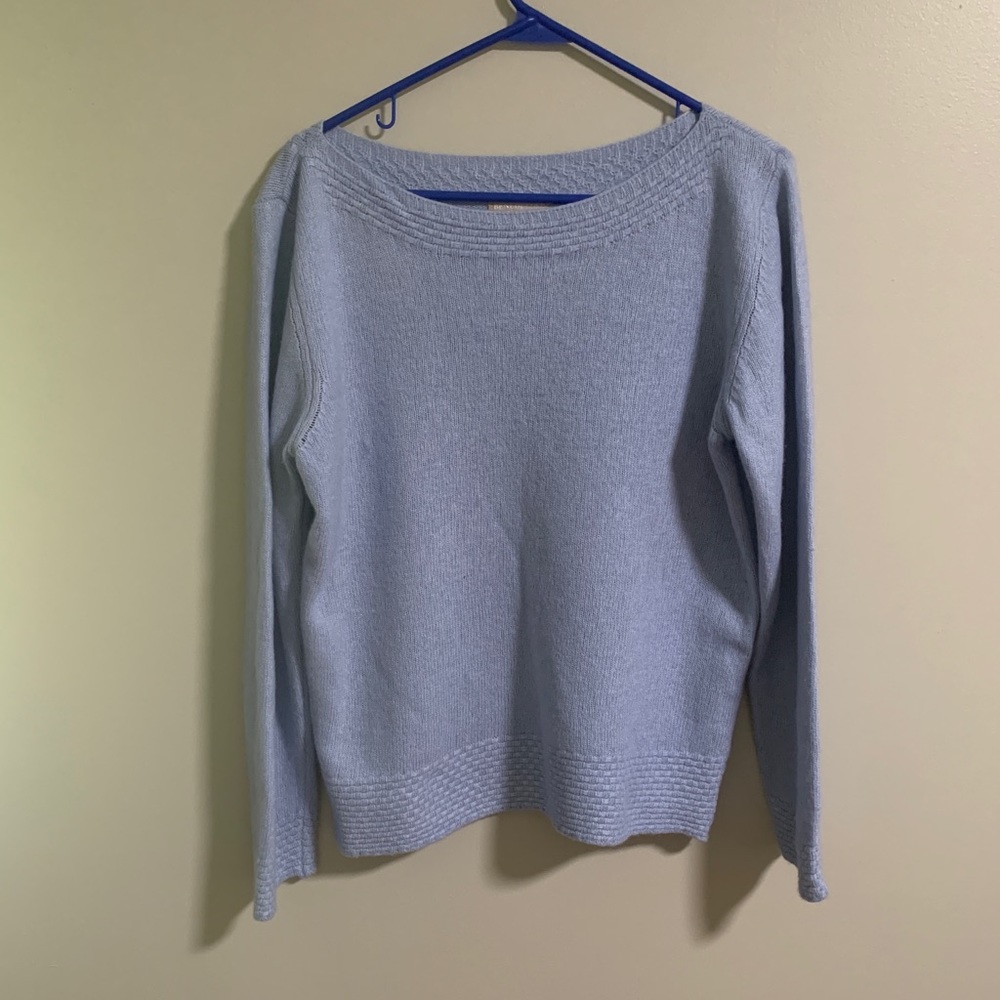 Benedetto B. Light Blue Mixed Wool Sweater